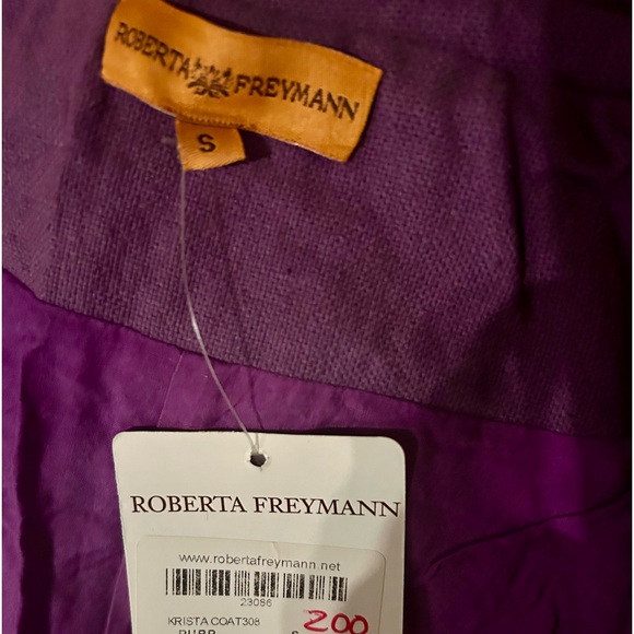 Roberta Freyman Purple and brown jacket/coat. Stunning size small NWT - Picture 3 of 8